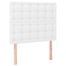 Tête de lit à LED Blanc 90x5x118/128 cm Similicuir 