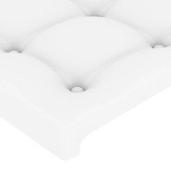 Tête de lit à LED Blanc 90x5x118/128 cm Similicuir 