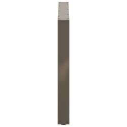 Pieds de table à manger en forme de U, 2 pièces, acier naturel, 100 x (72-73) cm 