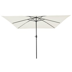 Parasol de jardin carré295x245 cm Blanc Sable 