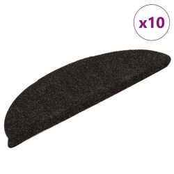 Tapis autoadhésifs de marches 10pcs Marron 56x17x3cm Aiguilleté 