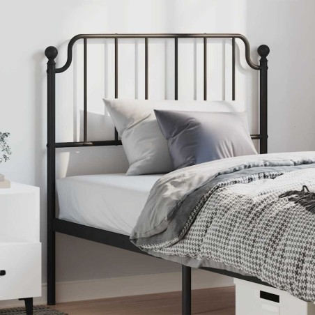 Tête de lit métal noir 100 cm 