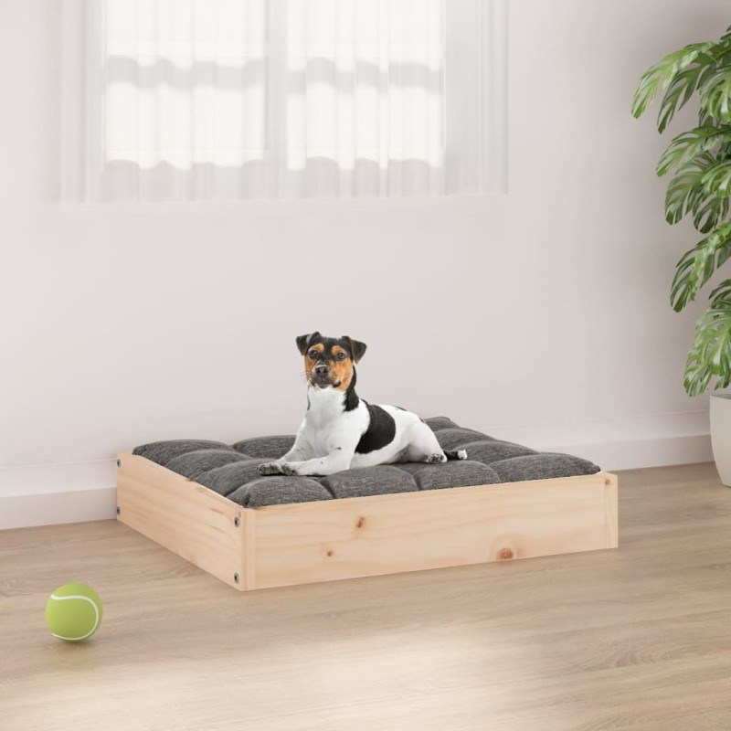 Lit pour chien 51,5x44x9 cm Bois de pin solide 