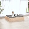 Lit pour chien 51,5x44x9 cm Bois de pin solide 