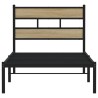 Cadre de lit en métal sans matelas chêne sonoma 107x203 cm 