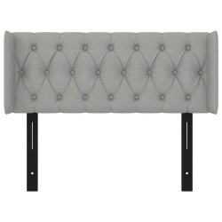 Tête de lit avec oreilles gris clair 103x16x78/88 cm tissu 