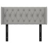 Tête de lit avec oreilles gris clair 103x16x78/88 cm tissu 
