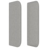 Tête de lit avec oreilles gris clair 103x16x78/88 cm tissu 