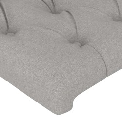 Tête de lit avec oreilles gris clair 103x16x78/88 cm tissu 