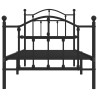 Cadre de lit métal sans matelas avec pied de lit noir 80x200 cm 