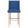 Chaises de bar lot de 2 bois massif d'hévéa et tissu 