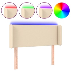 Tête de lit à LED Crème 83x16x78/88 cm Tissu 