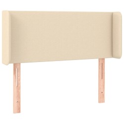 Tête de lit à LED Crème 83x16x78/88 cm Tissu 
