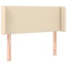 Tête de lit à LED Crème 83x16x78/88 cm Tissu 