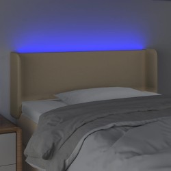 Tête de lit à LED Crème 83x16x78/88 cm Tissu 