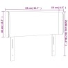 Tête de lit à LED Crème 83x16x78/88 cm Tissu 