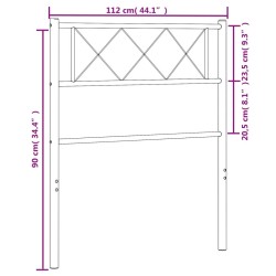 Tête de lit métal blanc 100 cm 