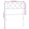 Tête de lit métal blanc 100 cm 