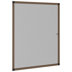 Moustiquaire pour fenêtres Marron 80x100 cm 