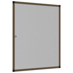 Moustiquaire pour fenêtres Marron 80x100 cm 
