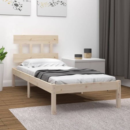 Cadre de lit sans matelas 100x200 cm bois massif 