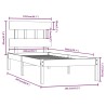 Cadre de lit sans matelas 100x200 cm bois massif 