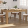 Table à manger chêne artisanal 140x74,5x76 cm bois d'ingénierie 