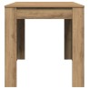 Table à manger chêne artisanal 140x74,5x76 cm bois d'ingénierie 