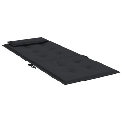Coussins de chaise à dossier haut lot de 6 noir tissu oxford 