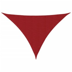 Voile de parasol Tissu Oxford triangulaire 3,5x3,5x4,9 m Rouge 
