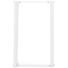 Pieds de table à manger en U, 2 pièces, blanc, 50 x (72-73) cm, acier 