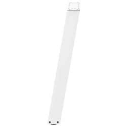 Pieds de table à manger en U, 2 pièces, blanc, 50 x (72-73) cm, acier 