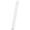 Pieds de table à manger en U, 2 pièces, blanc, 50 x (72-73) cm, acier 