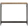 Table console 90x30x75 cm bois de manguier massif brut et fer 