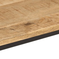 Table console 90x30x75 cm bois de manguier massif brut et fer 