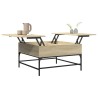 Table basse chêne sonoma 80x80x45 cm bois d'ingénierie et métal 