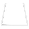 Pieds de table à manger en forme de V, 2 pièces, blanc, 70 x (72-73,3) cm, acier 
