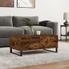 Table basse Chêne fumé 90x50x36,5 cm Bois d'ingénierie 