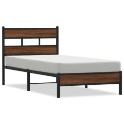 Cadre de lit sans matelas chêne marron 100x190 cm 