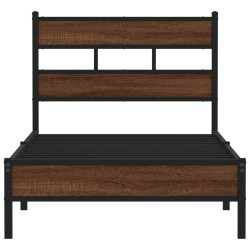 Cadre de lit sans matelas chêne marron 100x190 cm 