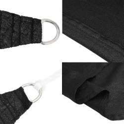 Voile d'ombrage 160 g/m² Noir 2,5x2,5x3,5 m PEHD 
