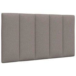 Coussin de tête de lit taupe 80 cm tissu 