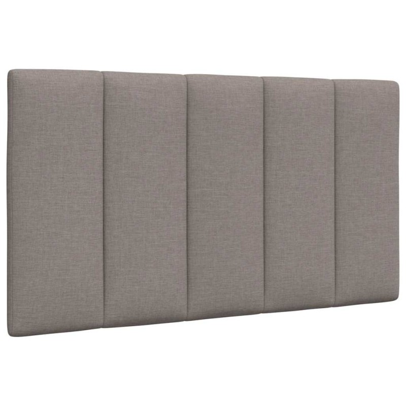 Coussin de tête de lit taupe 80 cm tissu 