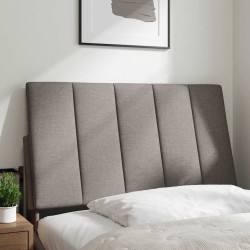 Coussin de tête de lit taupe 80 cm tissu 