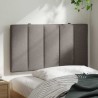 Coussin de tête de lit taupe 80 cm tissu 