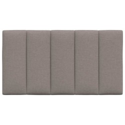 Coussin de tête de lit taupe 80 cm tissu 