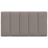 Coussin de tête de lit taupe 80 cm tissu 