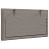 Coussin de tête de lit taupe 80 cm tissu 