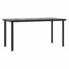 Ensemble à manger jardin coussins 5pcs marron poly rotin verre 