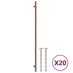 Poignées d'armoire 20 pcs bronze 480 mm acier inoxydable 